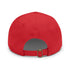 White Mushroom Magic Trucker Hat with Light Brown Rectangle Patch