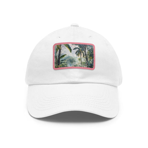 Congo Rainforest Dreams Cap in White with Light Brown Patch
