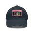 Neon watercolor Paul McCartney baseball cap, white with light brown patch.