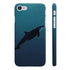 Minimalist glossy whale iPhone 7/8 Plus phone case, slim design.