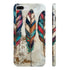 Bohemian feather phone case, perfect for free spirits and dreamers.