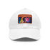 - Vibrant Tom Holland inspired neon watercolor baseball cap
- White hat with light brown patch and rectangular shape