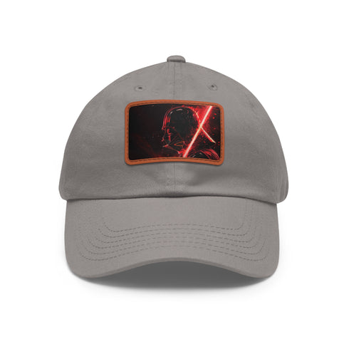 Dark Side Sith baseball cap in white with light brown patch.