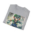 Vibrant charcoal crew neck cotton T-shirt celebrating iconic Luigi design