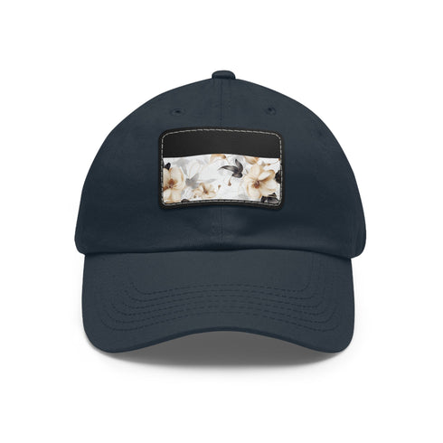 Botanical XRay blossom cap in white with light brown patch.