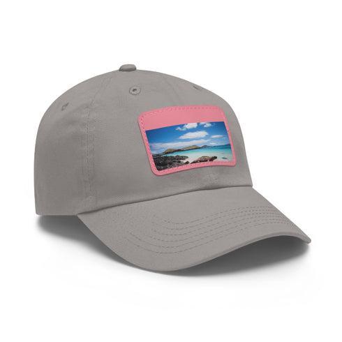 Galapagos Explorer Baseball Cap in White with Light Brown Patch
