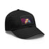 Neon hamster baseball cap in white with light brown rectangle patch.