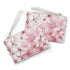 Cherry Blossom Clutch: Pink & White All Over Print Vegan Bag