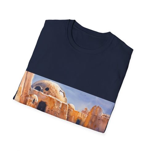 Desert planet adventure tee in charcoal color with regular fit design.