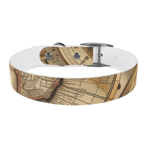 Wanderlust Dog Collar: Vintage Maps
