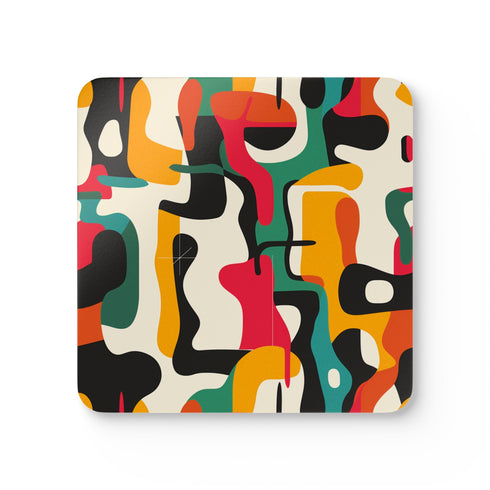 Ocean blue eyes square corkwood coasters with mesmerizing pattern.