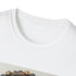 Charcoal steampunk t-shirt with intricate clockwork gears and crew neck