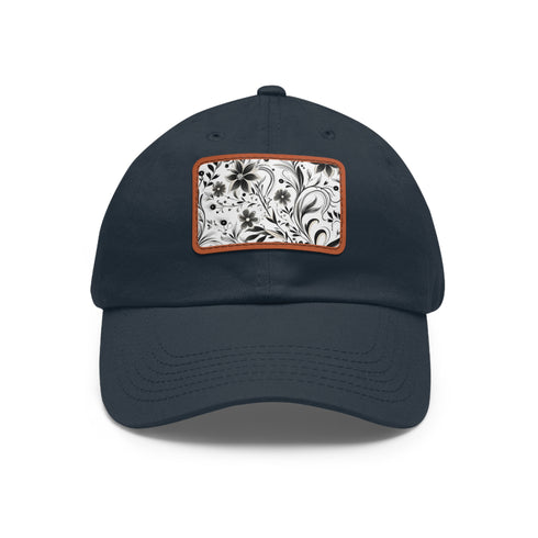Monochrome Madness Unisex Baseball Cap White Light Brown Rectangle Pattern