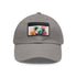 Cute Koala Watercolor Baseball Cap, White/Light Brown Rectangle Shape.