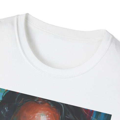 Alicia Keys Portrait T-shirt in Charcoal Cotton for Men and Women.