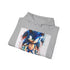 Blue Sonic Hedgehog themed hoodie, unisex sizes, premium materials, regular fit