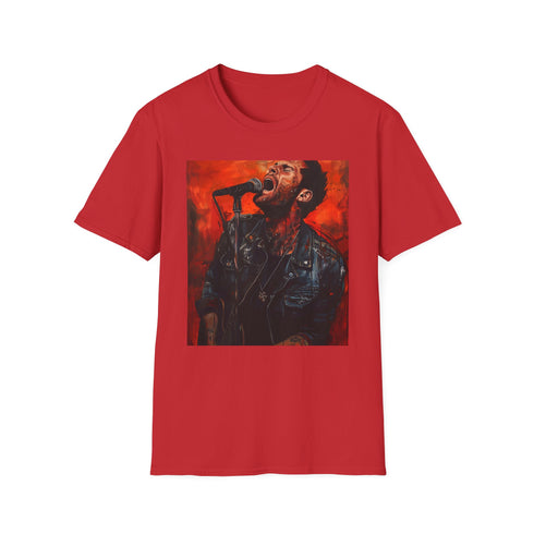 Maroon 5 portrait graphic tee in charcoal for men and women.