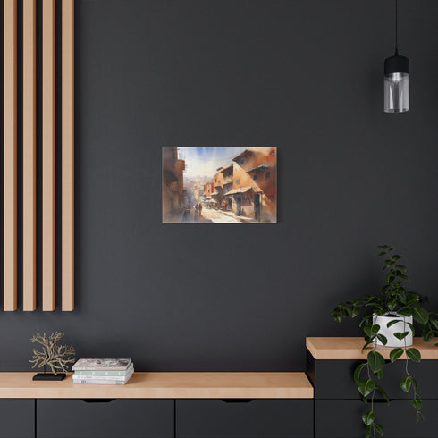 Marrakech Moroccan Medina Sunset Stretched Canvas Wall Art - View 5 | Prints With Passion