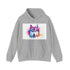 Wolfish Charm Husky Hoodie in Navy, size S, unisex regular fit.