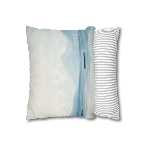 A Calm Serene Scene of Nature Inviting Relaxation Double-Sided Square Cushion Cover