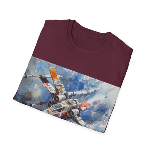 Galactic XWing Adventure Tee in Charcoal cotton, crew neck, regular fit.