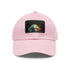 Genius Vision Neon Baseball Cap with rectangle light brown embroidered patch.