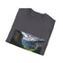 Nature-inspired charcoal t-shirt with Swiss Alps design - men's small size.