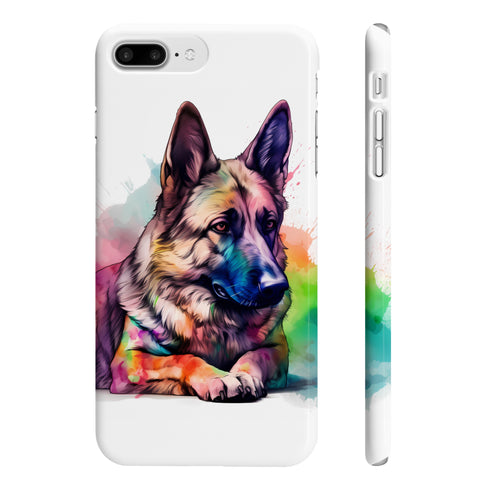 German Shepherd Heart Phone Case, Glossy Slim Design for Samsung & iPhone.