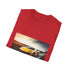 Charcoal cotton T-shirt with vibrant Lamborghini race design for summer adventures