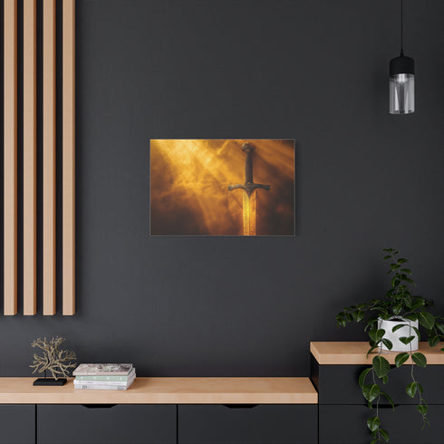 A Sword Forged from Sunlight Stretched Canvas Wall Art