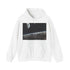 Space-themed Navy Hoodie featuring Earth view design, perfect for celestial enthusiasts.