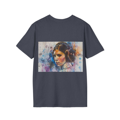 Galactic Goddess Leia Tee in Charcoal, Size S, Regular Fit.