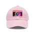 Neon Dreams Keanu Reeves Watercolor Baseball Cap, White Rectangle Unisex Vegan Hat