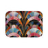 Vintage geometric bath mat inspired by Art Deco movement.