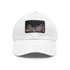 Stylish white baseball cap with Oxford Street sign patch design.