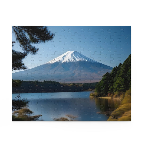 Vibrant Mount Fuji jigsaw puzzle with intricate details and vivid colors.