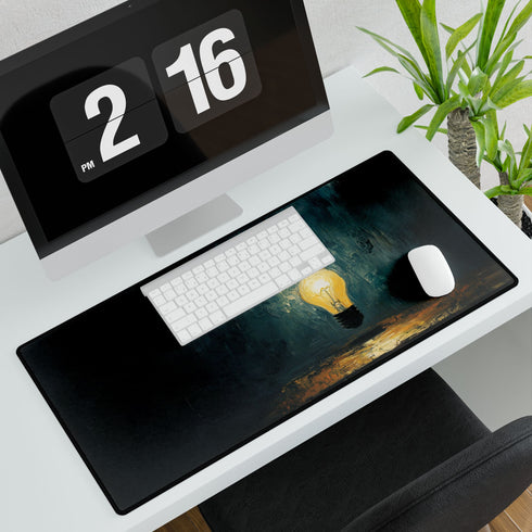 A Single Lightbulb Illuminating a Dark Room Symboli Gaming XXL Extended Desk Mat