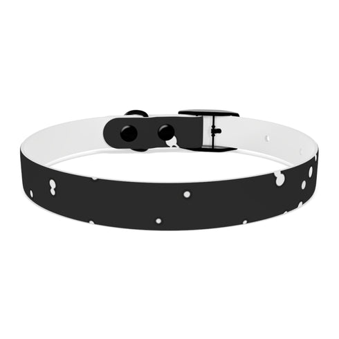 Galactic Dreams Dog Collar in M, Black Onyx, Constellation Stars pattern.