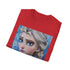 Charcoal cotton t-shirt featuring vibrant Elsa painting with regular fit