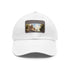 Melbourne Tram Style Baseball Cap in White with Light Brown Patch