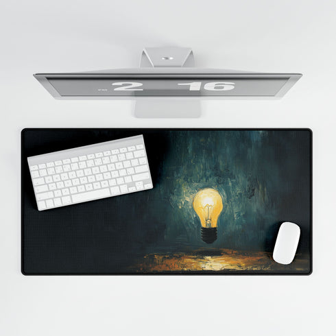 A Single Lightbulb Illuminating a Dark Room Symboli Gaming XXL Extended Desk Mat