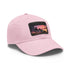 Miami Sunset Horizon Baseball Cap in White with Light Brown Patch