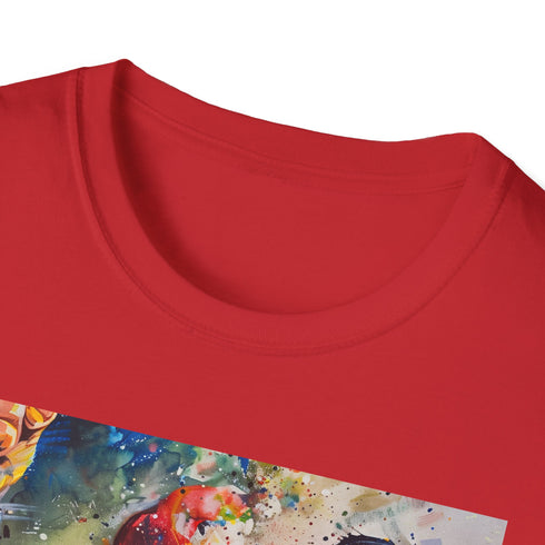 Cotton charcoal crew neck T-shirt with vibrant Superman portrait