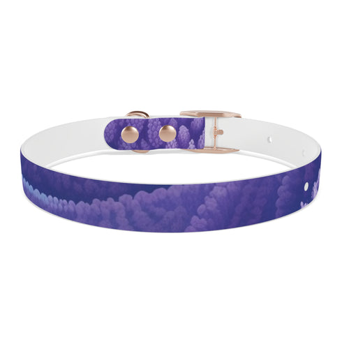 Stylish Lavender Fields Dog Collar with Vibrant Flower Pattern