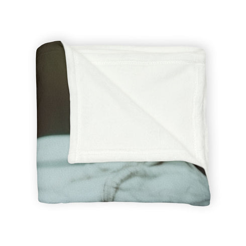 Spacesuit Blooming with Rose Petals Plush Fleece Throw Blanket