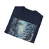 Winter wonderland painting t-shirt in charcoal cotton with crew neck design
