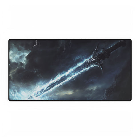 Thunderstorm Forged Mythic Blade Gaming XXL Extended Desk Mat - View 1 | Prints With Passion