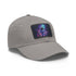 Galactic Explorer Cap in White with Light Brown Patch, Unisex, Cotton