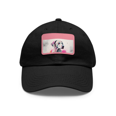 Dalmatian puppy design white baseball cap for dog lovers.