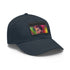 Vibrant neon cap with Chris Pratt watercolor design & light brown patch